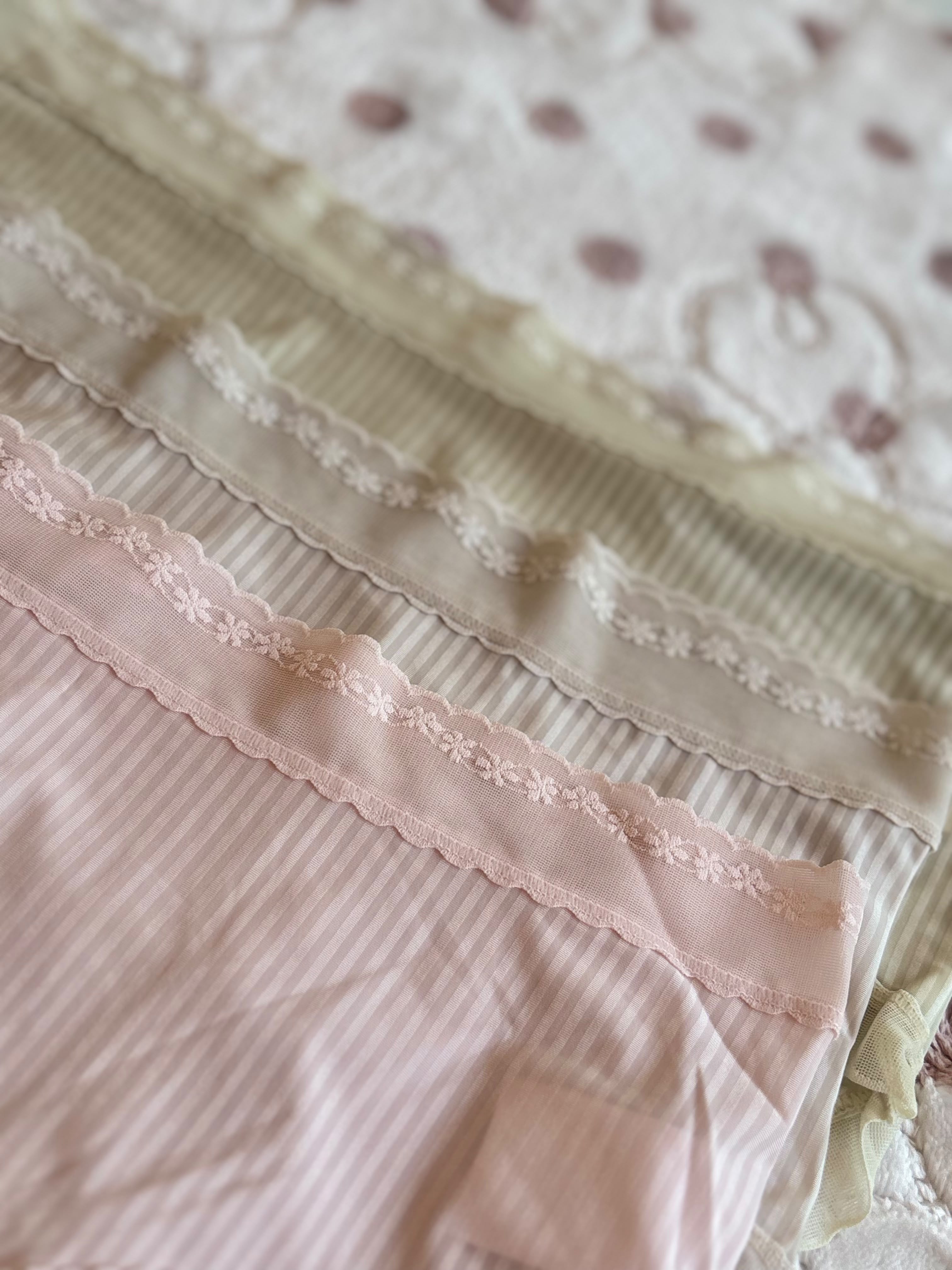 Ribbed lace seamless panty 🎀 TP33
